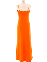 Bob Mackie Orange Wool Maxi Dress Dress arcadeshops.com