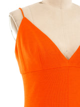 Bob Mackie Orange Wool Maxi Dress Dress arcadeshops.com