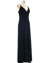 Bob Mackie Black Wool Maxi Dress Dress arcadeshops.com