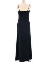 Bob Mackie Black Wool Maxi Dress Dress arcadeshops.com