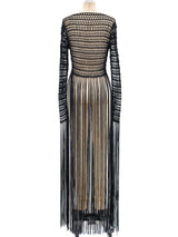 Maxi Fringe Crochet Jacket Jacket arcadeshops.com