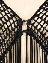 Maxi Fringe Crochet Jacket Jacket arcadeshops.com