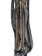 Maxi Fringe Crochet Jacket Jacket arcadeshops.com