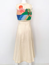 1970's Beach Applique Ensemble Two Piece arcadeshops.com