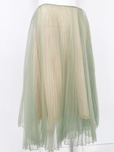 Prada Sheer Pleated Skirt Skirt arcadeshops.com