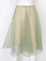 Prada Sheer Pleated Skirt Skirt arcadeshops.com