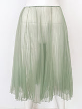 Prada Sheer Pleated Skirt Skirt arcadeshops.com