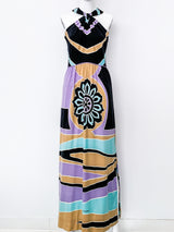 Abstract Print Maxi Dress Dress arcadeshops.com