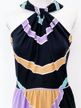 Abstract Print Maxi Dress Dress arcadeshops.com