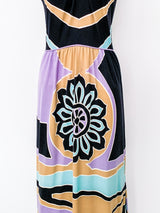 Abstract Print Maxi Dress Dress arcadeshops.com