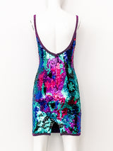 Technicolor Sequin Mini Dress Dress arcadeshops.com