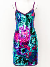 Technicolor Sequin Mini Dress Dress arcadeshops.com