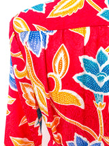 Adolfo Silk Floral Shirtdress Dress arcadeshops.com