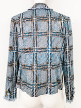 Tweed Print Silk Jacket Jacket arcadeshops.com