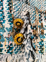 Tweed Print Silk Jacket Jacket arcadeshops.com