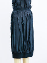 Rochas Black Silk Petal Dress Dress arcadeshops.com