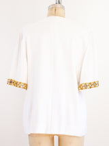 Givenchy Short Sleeved Jacket with Gold Rings Jacket arcadeshops.com