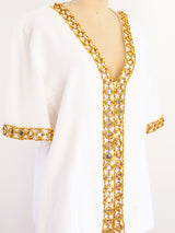 Givenchy Short Sleeved Jacket with Gold Rings Jacket arcadeshops.com