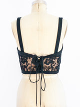Yves Saint Laurent Black Lace Bralette Top arcadeshops.com