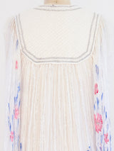Pastel Floral Gauze Indian Dress Dress arcadeshops.com