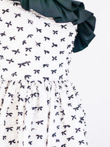 Albert Capraro Black and White Bow Dress Dress arcadeshops.com