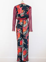 Jeanne Marc Palm Print Jumpsuit Jumpsuit arcadeshops.com