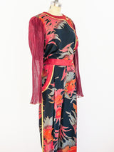 Jeanne Marc Palm Print Jumpsuit Jumpsuit arcadeshops.com