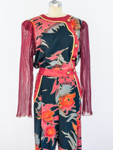 Jeanne Marc Palm Print Jumpsuit Jumpsuit arcadeshops.com