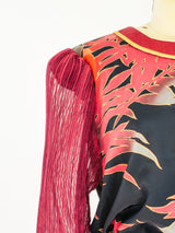 Jeanne Marc Palm Print Jumpsuit Jumpsuit arcadeshops.com