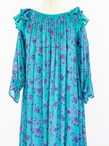 Floral Cotton Gauze Ruffle Dress Dress arcadeshops.com