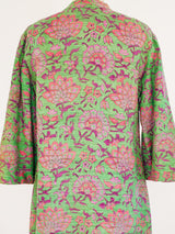 Floral Raw Silk Indian Tunic Dress arcadeshops.com