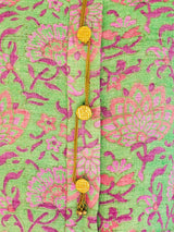 Floral Raw Silk Indian Tunic Dress arcadeshops.com