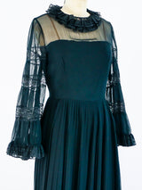 Elizabeth Arden Black Chiffon Gown Dress arcadeshops.com