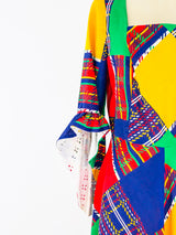 Patchwork Printed Plaid Dress Dress arcadeshops.com