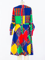 Patchwork Printed Plaid Dress Dress arcadeshops.com