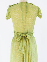 1930's Lime Green Lace Dress Dress arcadeshops.com
