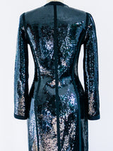 Chanel Black Sequin Scuba Dress Dress arcadeshops.com