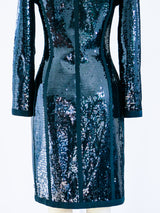 Chanel Black Sequin Scuba Dress Dress arcadeshops.com