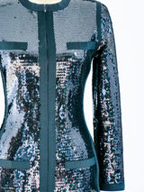 Chanel Black Sequin Scuba Dress Dress arcadeshops.com