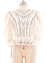 Victorian Inspired Beaded Lace Top Top arcadeshops.com
