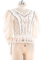 Victorian Inspired Beaded Lace Top Top arcadeshops.com