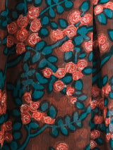 Scott Barrie Floral Printed Chiffon Flutter Dress Dress arcadeshops.com