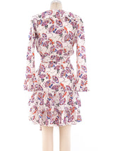 Yves Saint Laurent Printed Ruffle Dress Dress arcadeshops.com