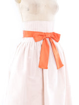 Cream Faille Silk Maxi Skirt Bottom arcadeshops.com