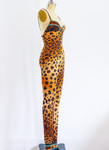 Leonard Paris Leopard Stretch Unitard Jumpsuit arcadeshops.com