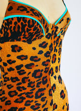 Leonard Paris Leopard Stretch Unitard Jumpsuit arcadeshops.com