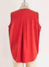 Romeo Gigli Shell Embellished Sleeveless Top Top arcadeshops.com