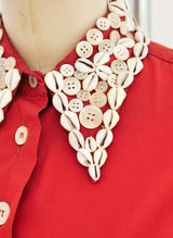 Romeo Gigli Shell Embellished Sleeveless Top Top arcadeshops.com