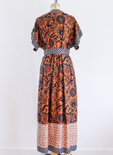 Jean Muir Indian Block Print Silk Dress Dress arcadeshops.com