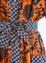 Jean Muir Indian Block Print Silk Dress Dress arcadeshops.com